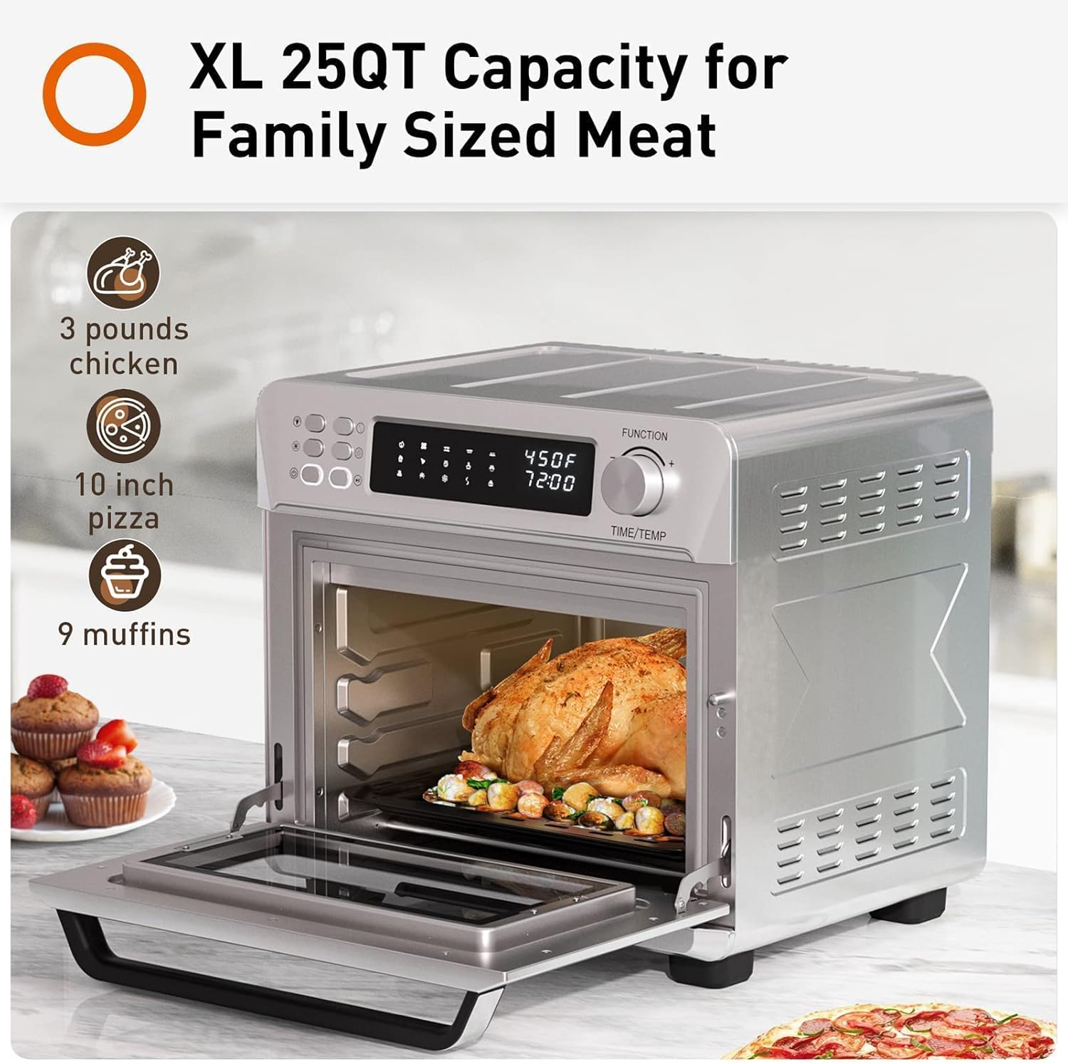 Buy JOYOUNG Air Fryer Toaster Oven with 14 Preset Functions Convection