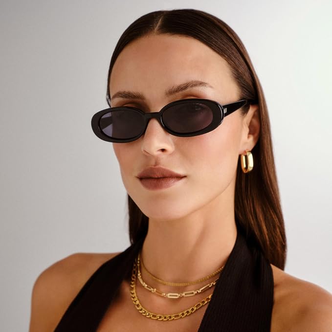 Le Specs. Outta Love Retro 90s Vintage Narrow Oval Sunglasses for Men and Women