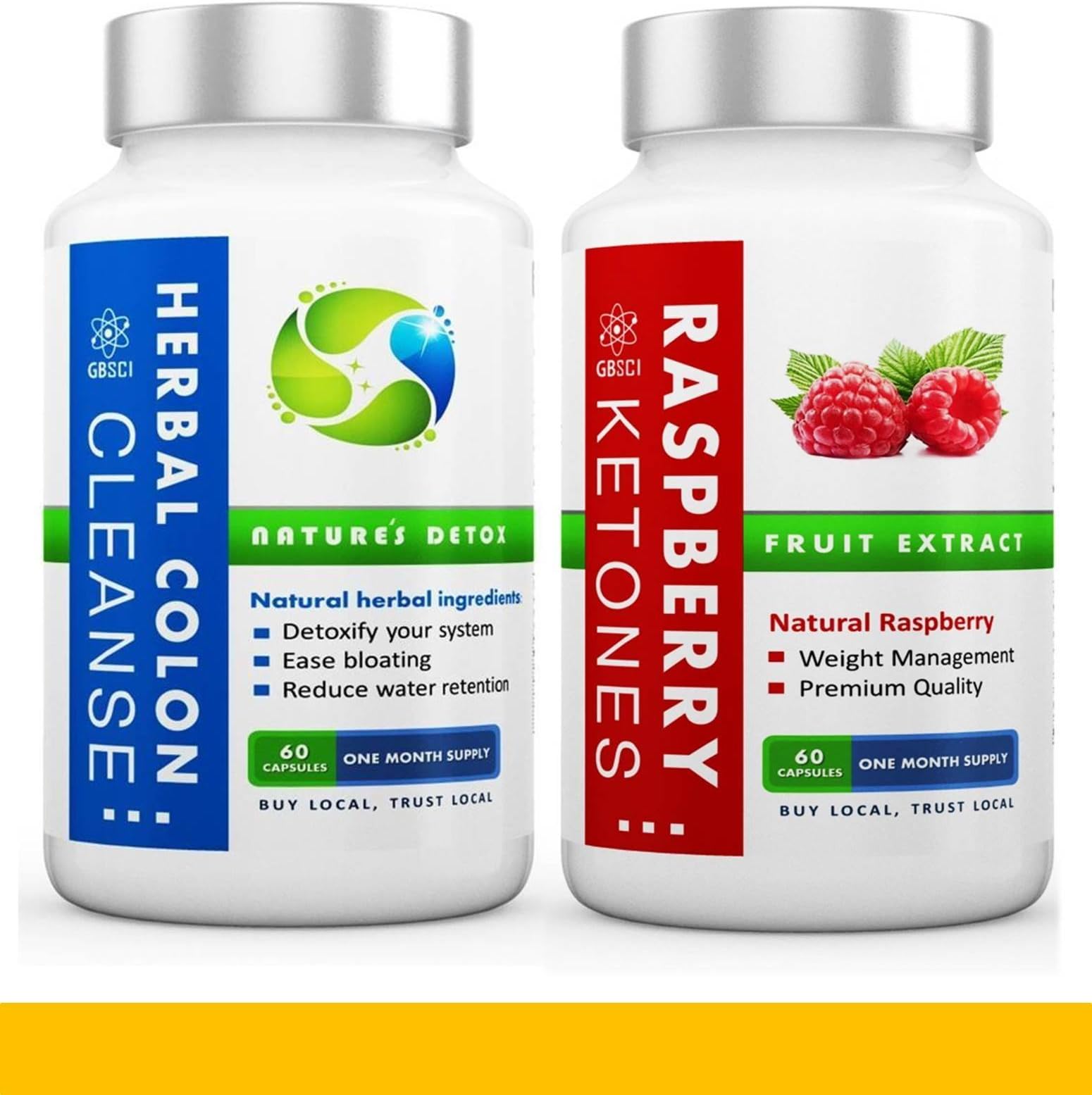GBSCI Pure Raspberry Ketones & Herbal Colon Cleanse