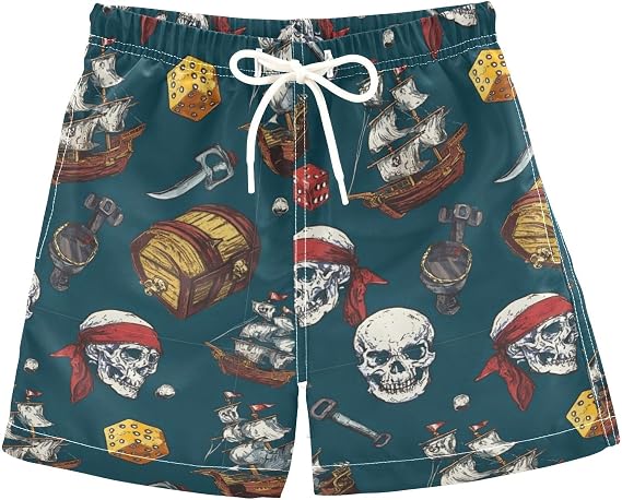 Boccsty Pineapple Geometric Summer Boys Swim Trunks Baby Kids Swimwear Summer Toddler Beach Board Shorts 2T-XL