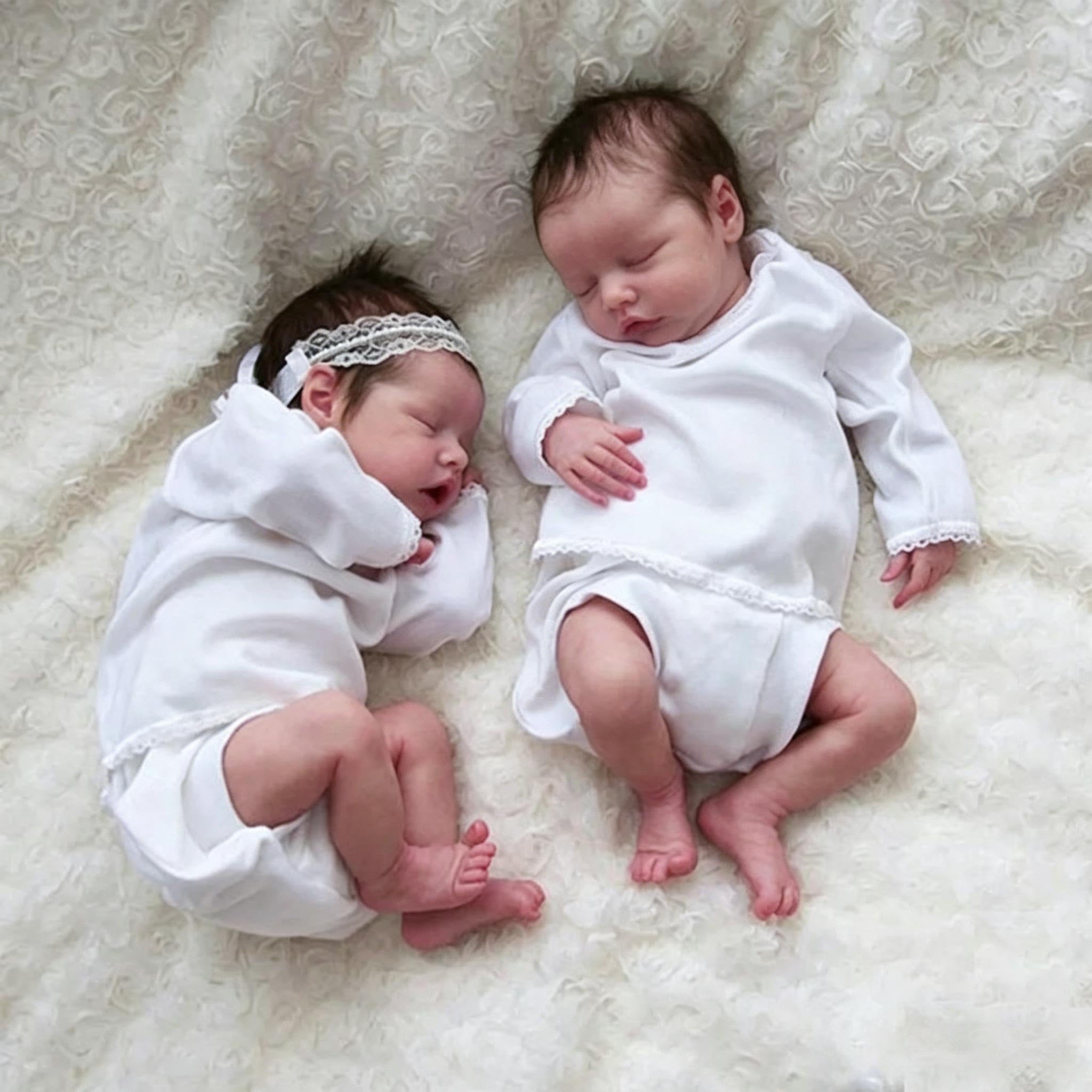 RXDOLL Reborn Baby Dolls silikonowe lalki na całe ciało, winylowe, bliźniaczki, dziewczęta, realistyczne, pełne silikonowe lalki Reborn, wyglądające jak prawdziwe życie, lalka dla dziewczynek 3+