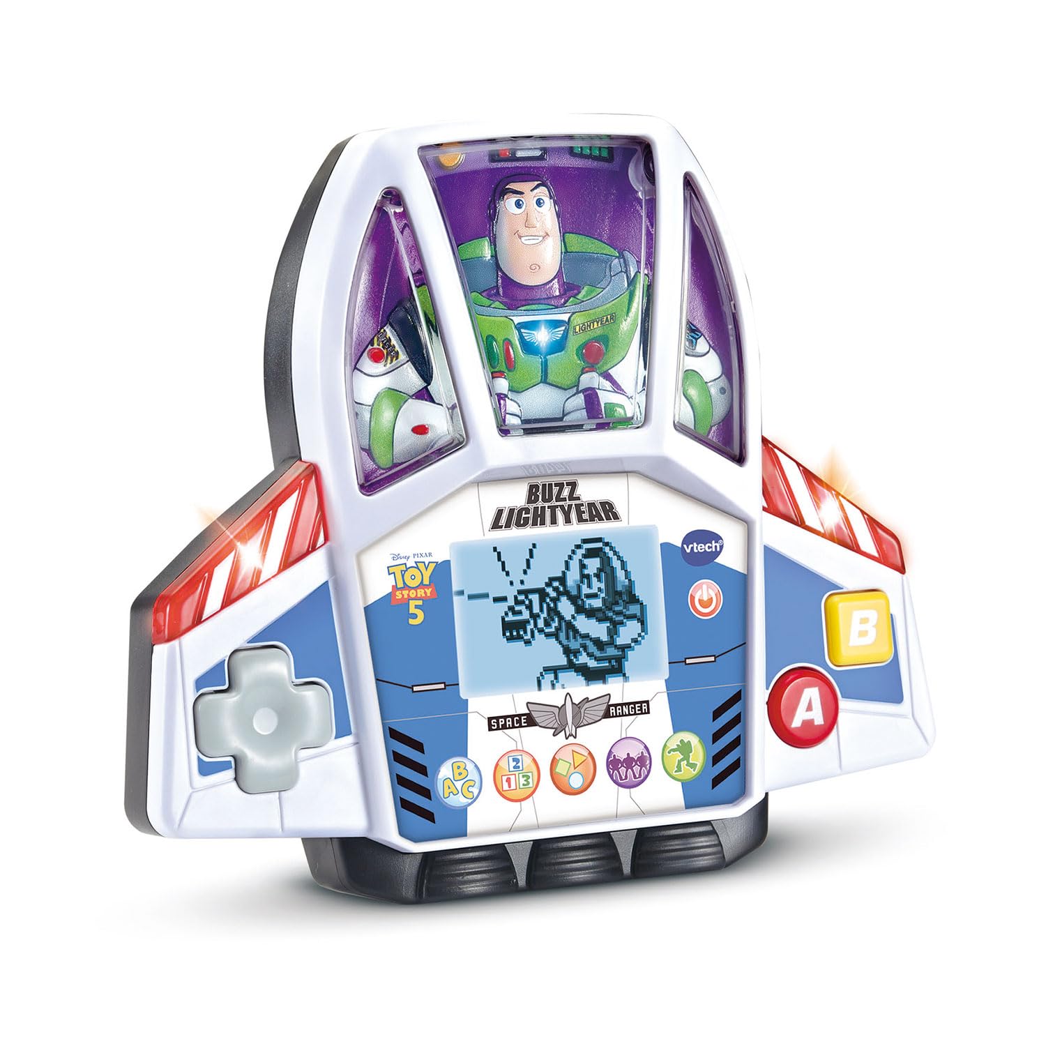 VTech - Toy Story 5, La Console Éducative de Buzz - Console de Jeux Portable Enfant avec Écran Rétroéclairé, 5 Jeux Interactifs - Jouet Disney Pixar - Cadeau Enfant Dès 3 Ans - Contenu en Français