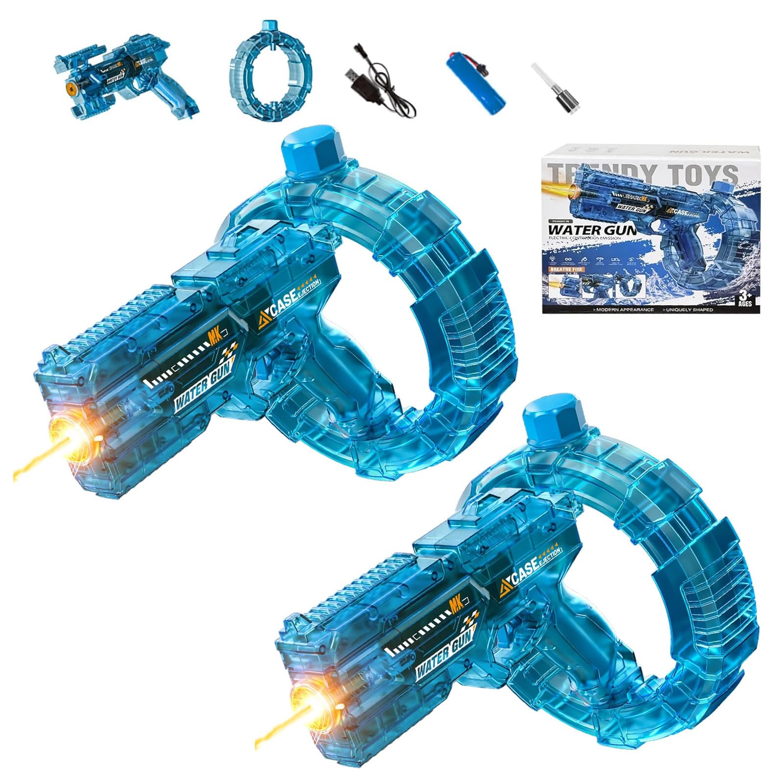Splashy Gun, Electric Water Gun, Electric Water Gun for Adults, Automatic Water Blaster High-Power Rechargeable Water Pistol with Long Shooting Range for Outdoor Summer Pool Beach Party