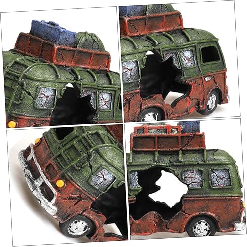 Miniatura 7 de 1 pieza de jarrón de coche Aqua Wreck Decoración de coche Decoración para coche, camarón, escondite, cueva, acuario, escondite, cueva, coche,