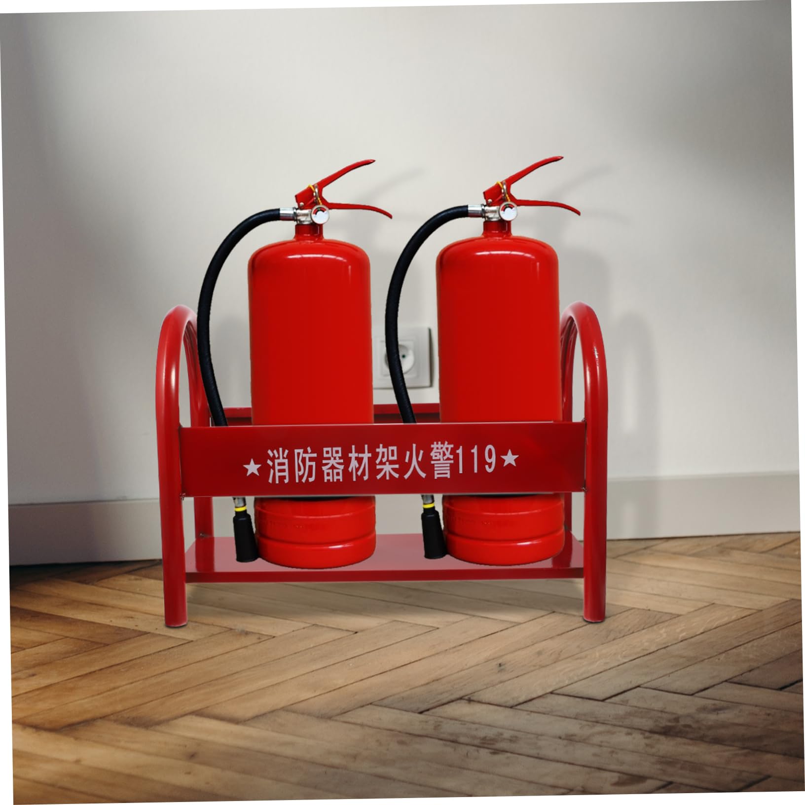 Soporte para Extintor de Incendios Rojo de Hierro 2-4 Kg | Diseño Simple, Estructura Razonable, Acabado Delicado, Uso en Oficina y Hogar Estilo Aleatorio