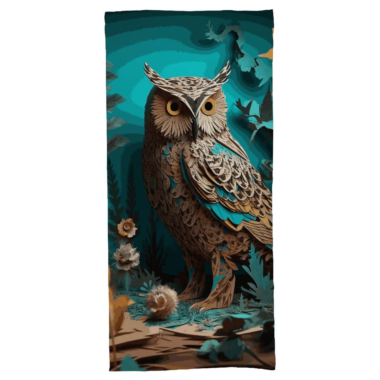 VstaDank Owl Bath Towel, Luxury Quick-Dry Beach Towel, Soft Absorbent Home Shower Towel 70 X 140 Cm, Suitable for Travel, Beaches, and Gyms, Resistant to Fading, Odorless