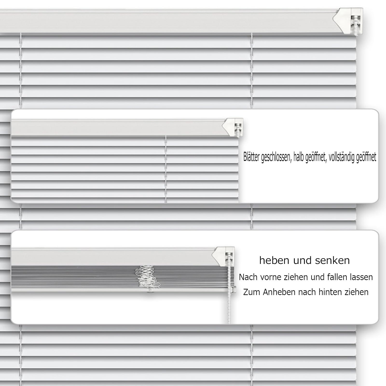 Aluminium Jalousie,Verdunkelungs Horizontale Jalousie,Metall Jalousette Fenster Rollo,Horizontaljalousien Sichtschutz-Sonnenschutz für Innen-Bereich Fenster,Breite x Höhe (110cm x 150cm)