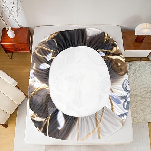 Miniatura 4 de Erosebridal Sábana bajera ajustable de uniforme de anime 3D para niña, tamaño Queen, estilo japonés, de dibujos animados, para niños, niñas y