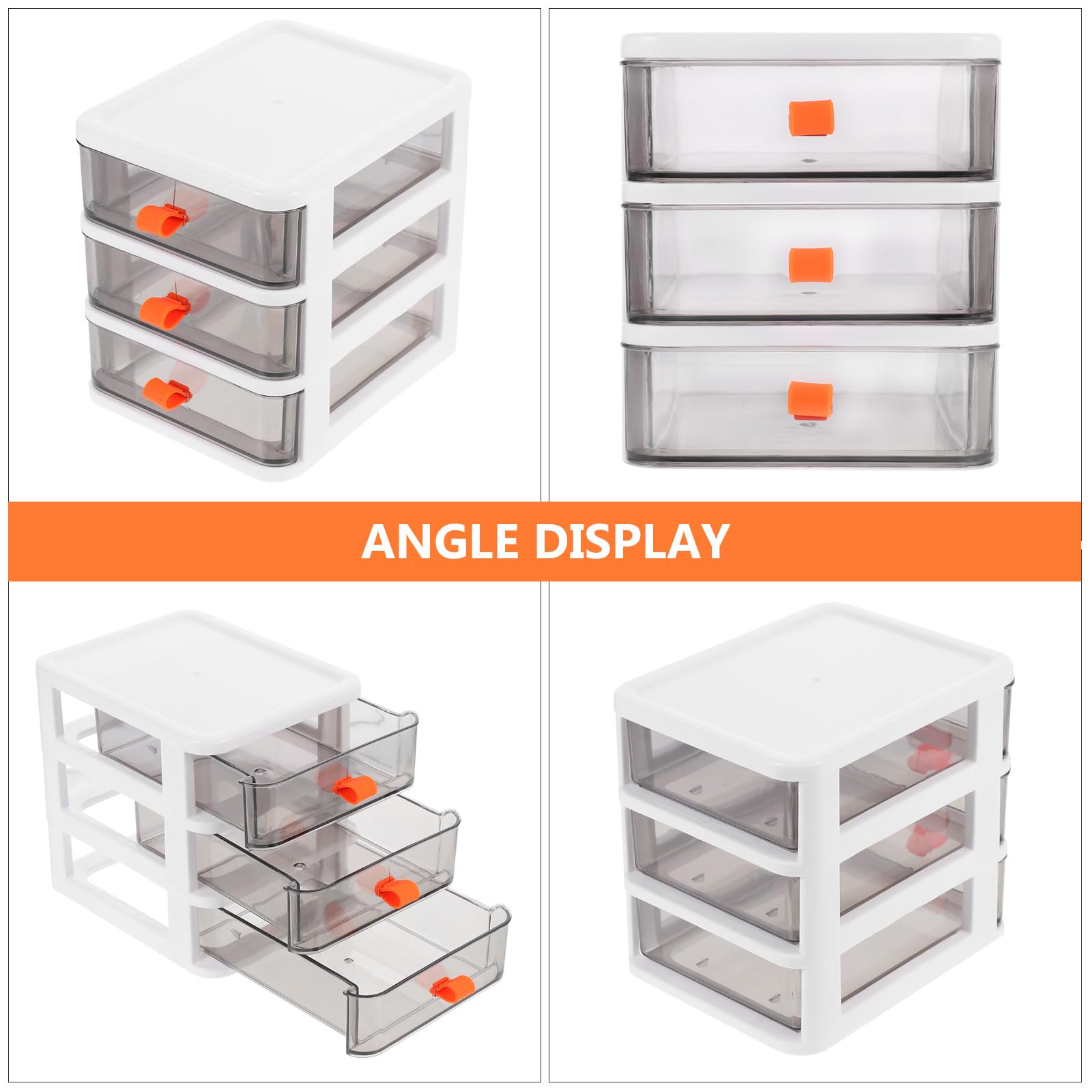Yardwe Organizer da Scrivania Bianco in Materiale Sintetico 3 Strati e Cassetti Multipiano, Leggero e Moderno per Ordinare e Conservare Documenti in Ufficio