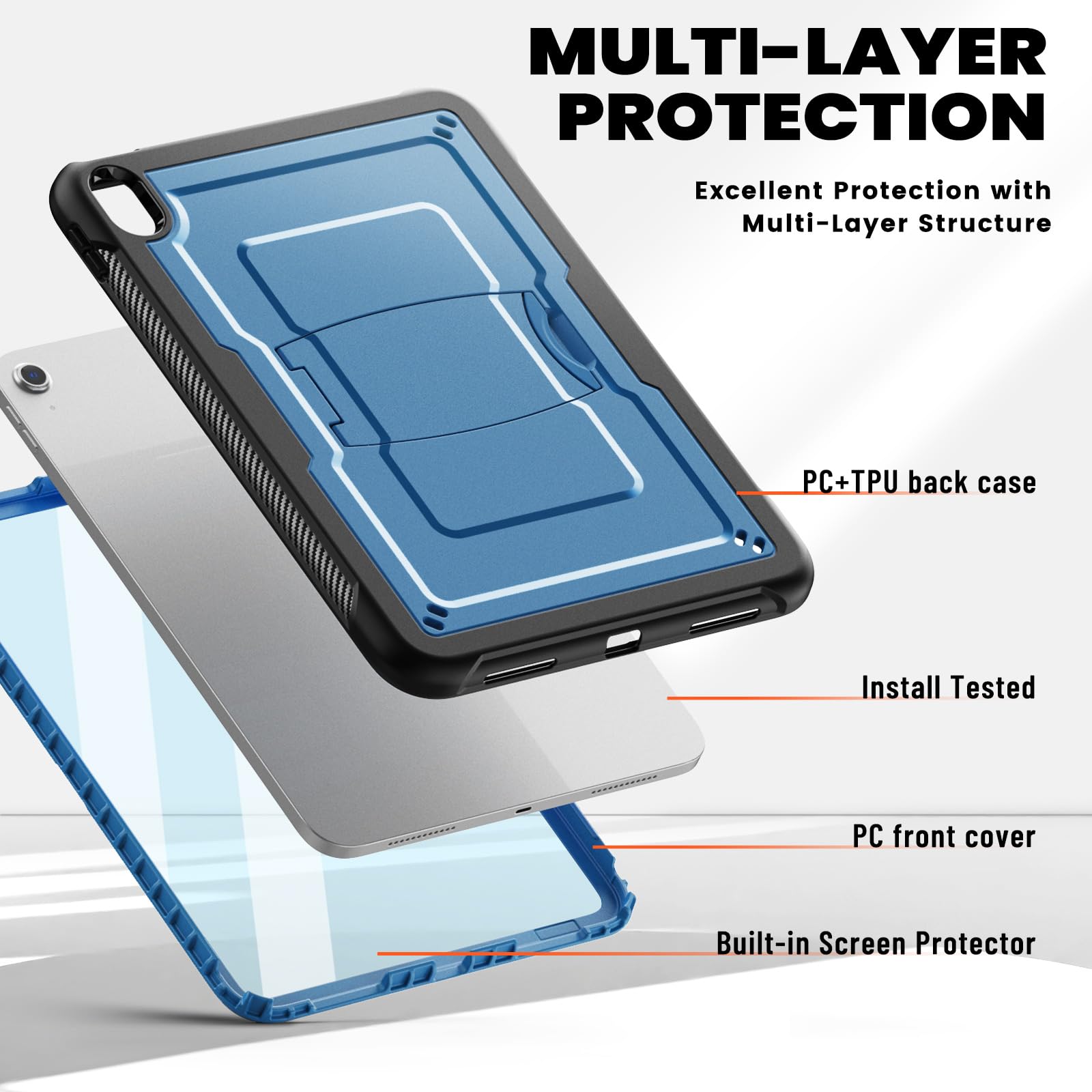 SEYMAC stock Case voor iPad A16 11e/10e Generatie 11/10,9 inch 2025/2022, Schokbestendige Case met Screenprotector, 360 Draaibare Standaard/handriem, Penhouder & Schouderriem,Camouflagekleur SkyBlue SEYMAC stock Case voor iPad A16 11e/10e Generatie 11/10,9 inch 2025/2022, Schokbestendige Case met Screenprotector, 360 Draaibare Standaard/handriem, Penhouder & Schouderriem,Camouflagekleur SkyBlue