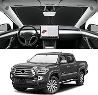 Vista 184 de Parasol de parabrisas de ajuste personalizado para Nissan Titan 2017-2024, bloquea los rayos UV y el calor, parasol de ventana delantera, fácil