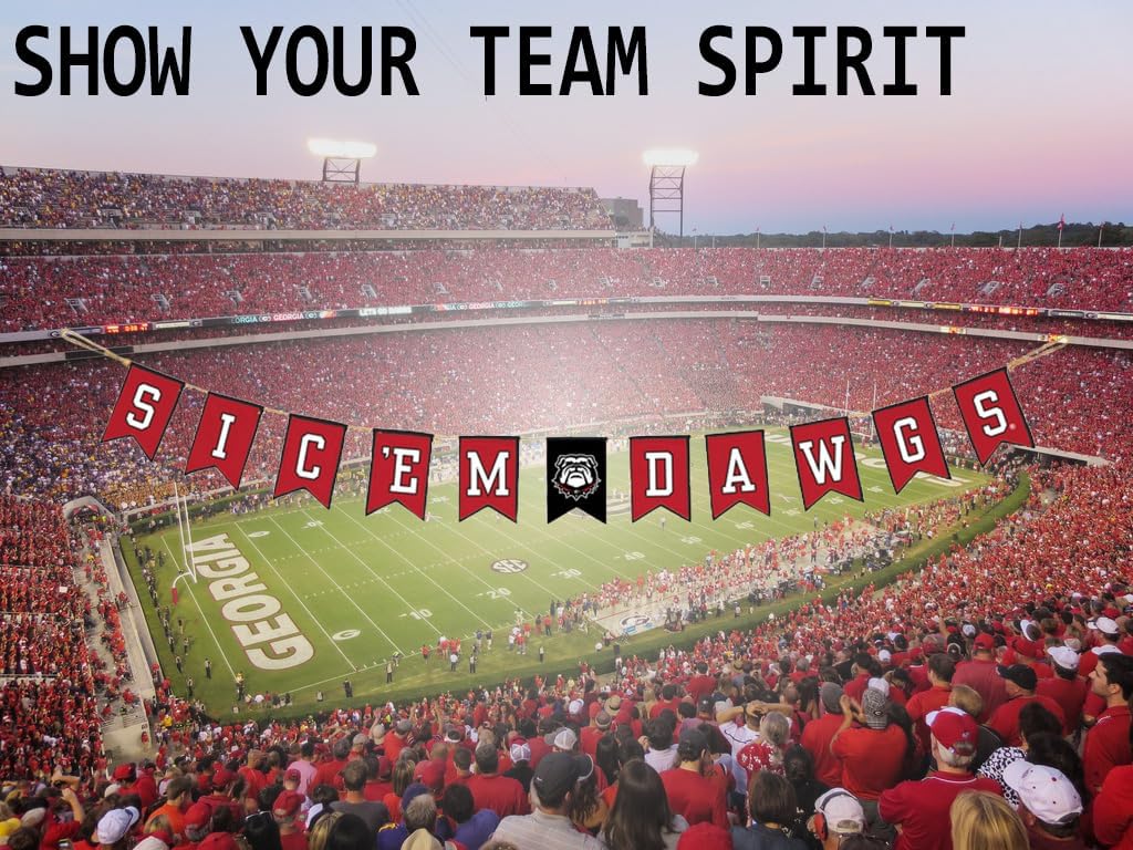 Georgia Bulldogs Tailgate Party Banner by Hanna's Handiworks | For School Parties, Graduations | Lightweight Fabric | Represent Your NCAA UGA Team Spirit | Part 2 “Sic ‘Em Dawgs” - Image 5