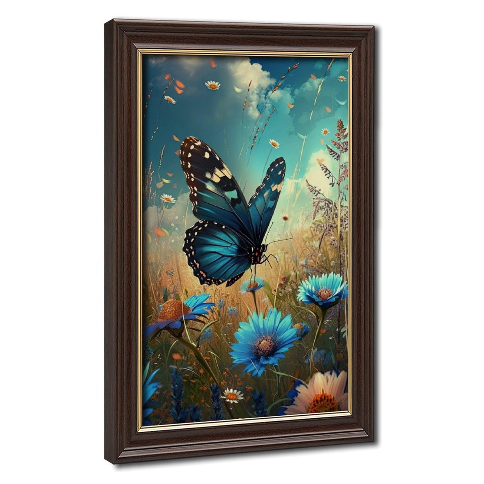 Bareronor Butterflies In The Field Canvas Poster for Dorm Room Decor Gift