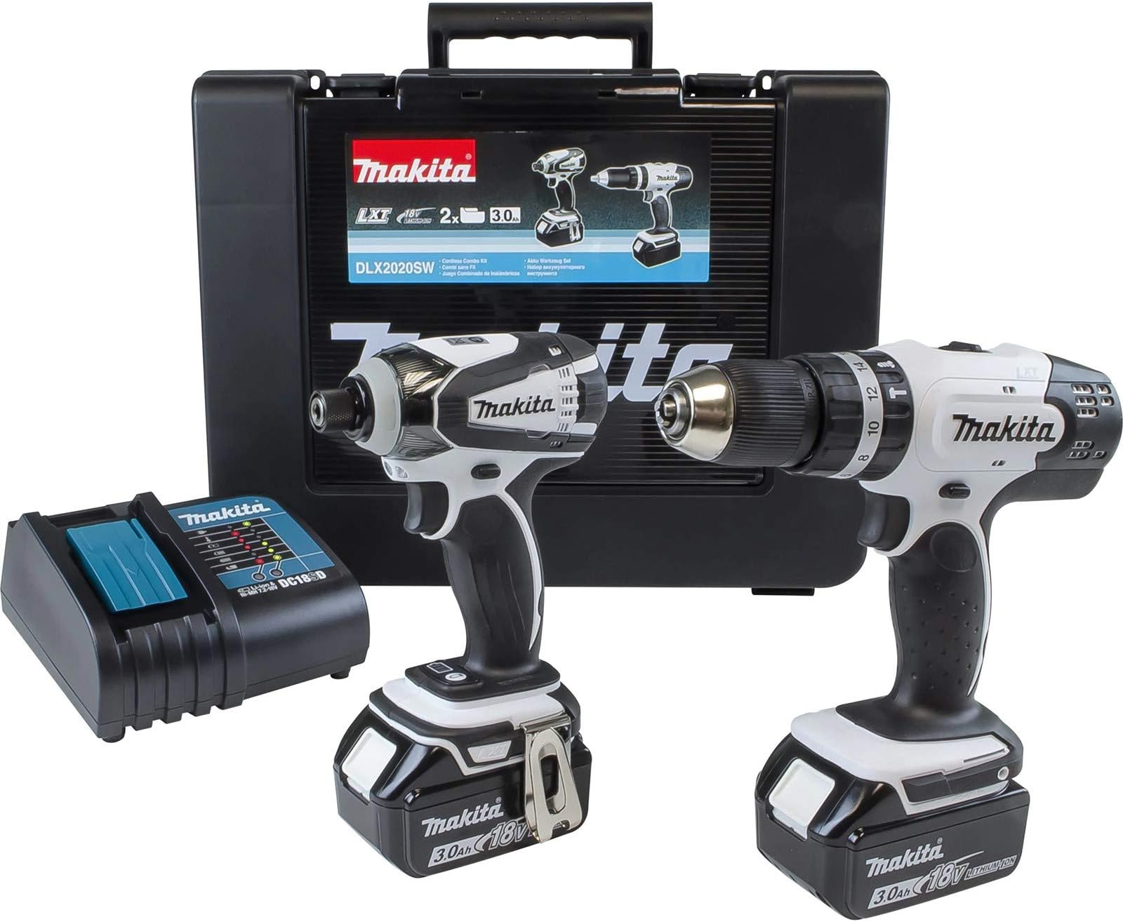 Makita Dlx2020Sw 18V 3. 0Ah Li-Ion Lxt Cordless Combi Drill & Impact Driver Twin Pack