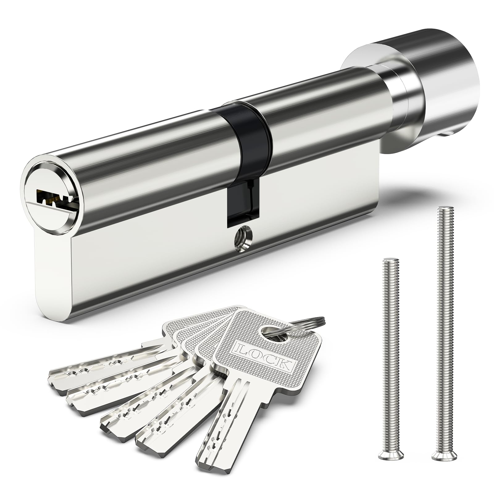 Valorada 50/45T(95mm) Thumb Turn Euro Cylinder Lock with 5 Keys