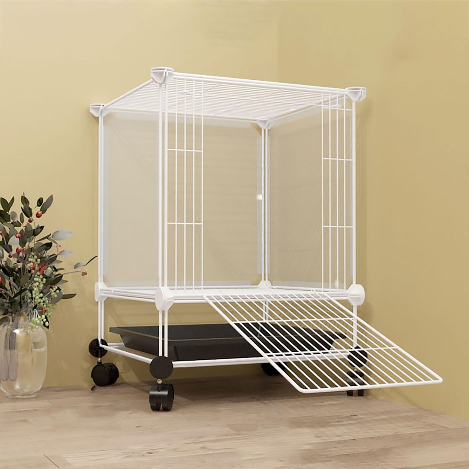 HTTGDGDH Bird Cages Parrot Cage Diy Flight Cage Parakeet Cage Conure Bird Cage Cockatiel Bird Cage Budgie Cage Canary Lovebird Finch Cage,35x35x53cm