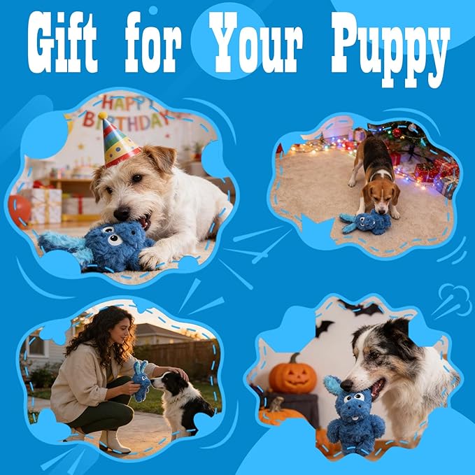 Juguete de Peluche para Perro con Chirriador, Burro, para Masticar y Jugar miniatura 5