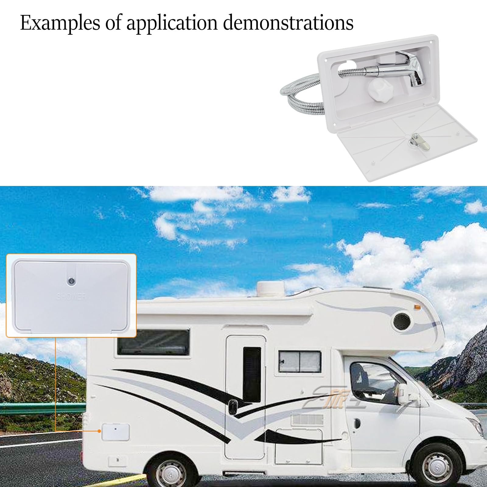 Depzenjea RV Außendusche Box - 1/2 Zoll Anschluss Für Wohnmobile