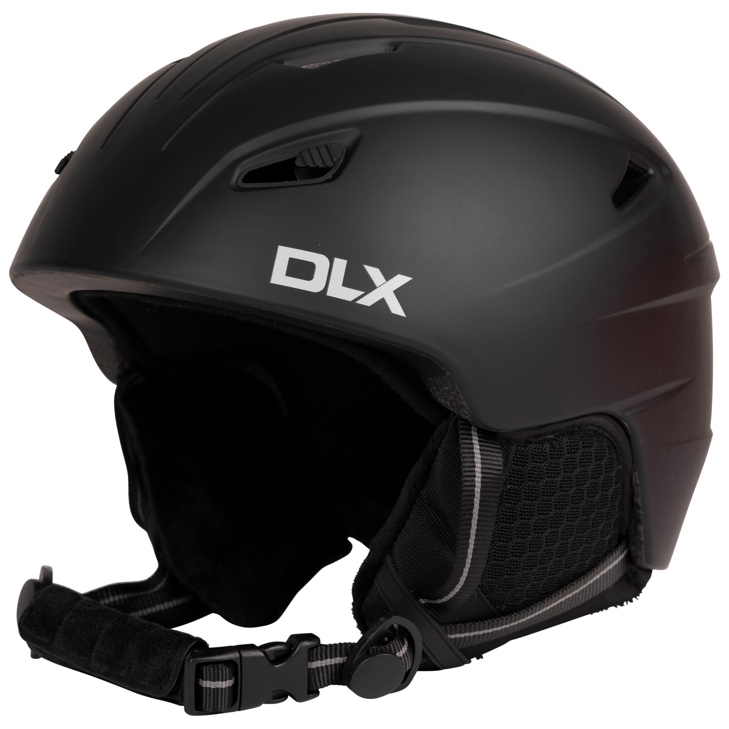 DLX Adult Ski Helment with Goggle Retainer & Quick Release Buckle Hark