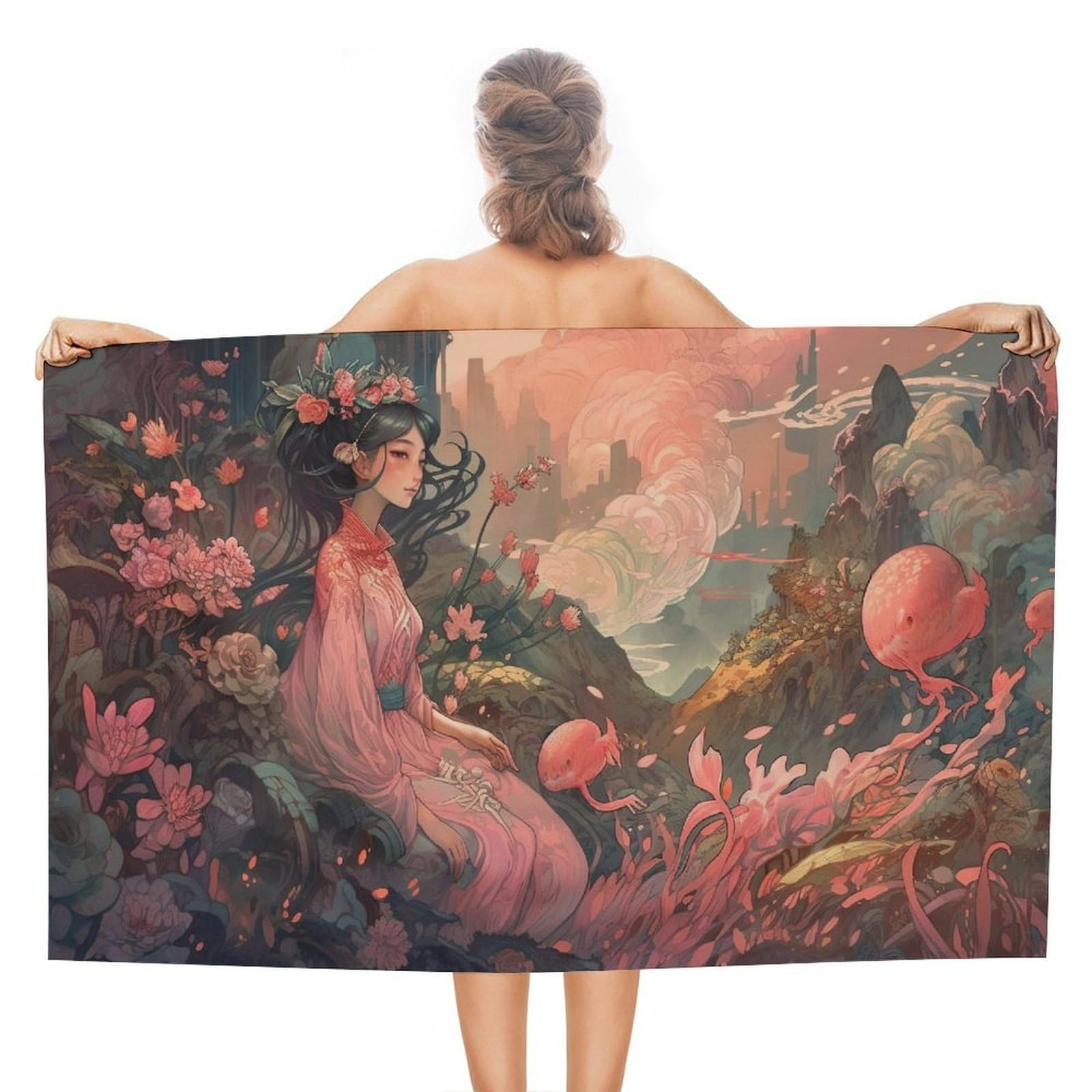 Serviette de plage anti-sable grand format pour natation adulte