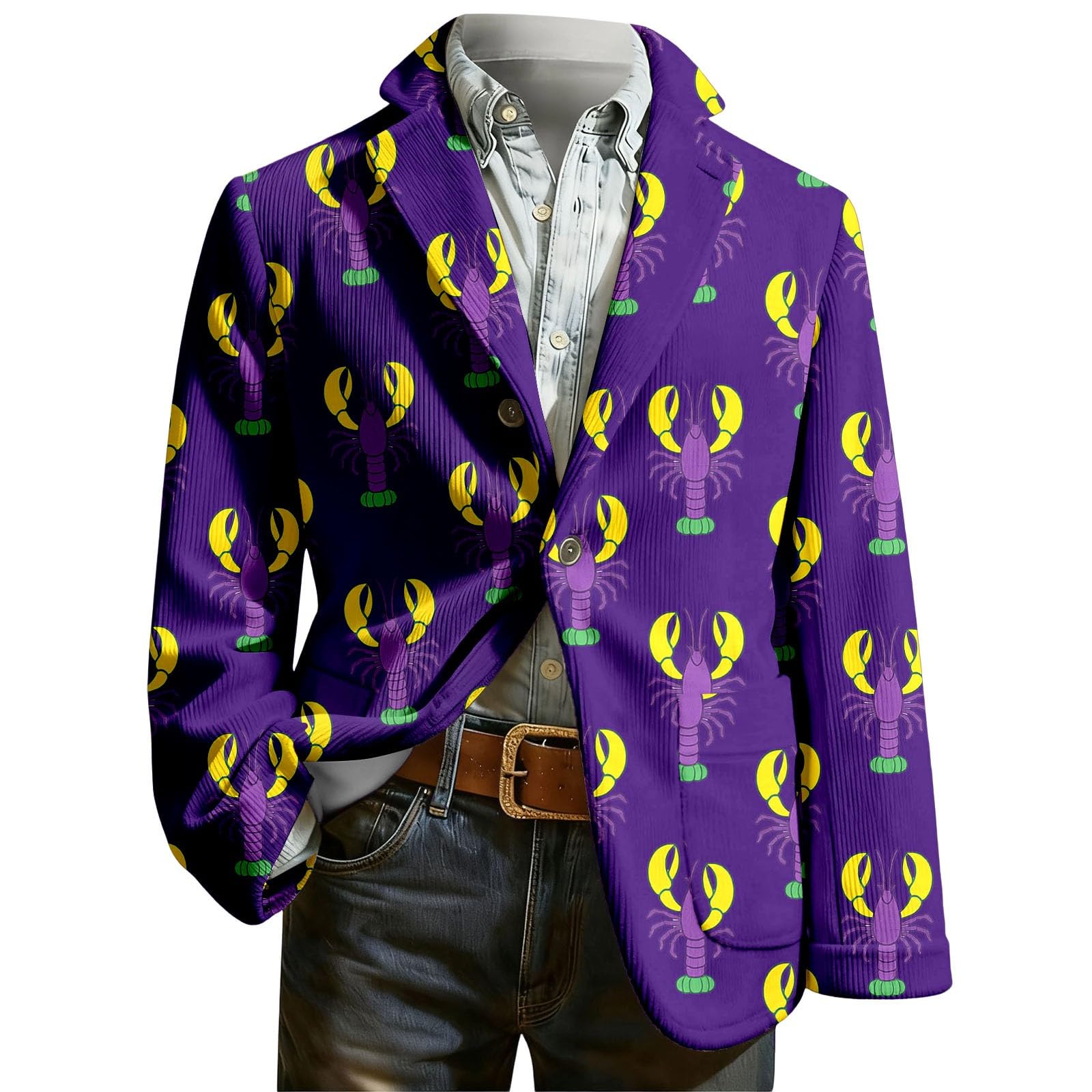 Chaqueta de pana con estampado de esmoquin para hombre, estilo casual, para fiestas, bodas y eventos nocturnos, discotecas, escenarios (3)