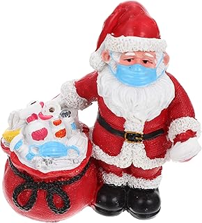 Enfeites de Natal Miniaturas de Casa de Bonecas Bonecas Miniatura de Papai Noel Artesanato de Resina Estatuetas de Bolo de Papai Noel Miniatura Natal Papai Noel Ornamento de Natal Modelo de Papai Noel