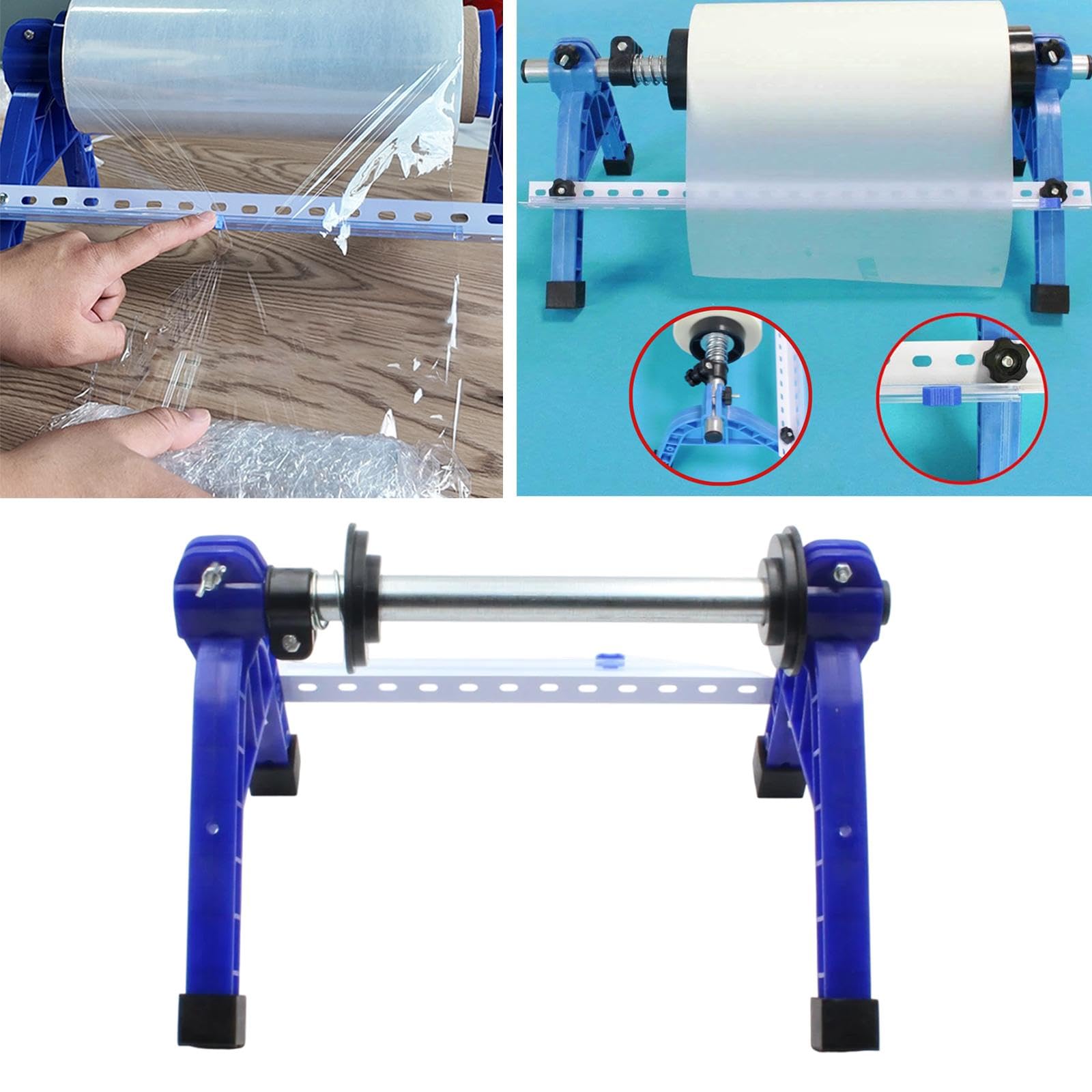 Dispensador de Film Estirable, Dispensador de Rollos de Film Transparente para Uso Doméstico E Industrial.