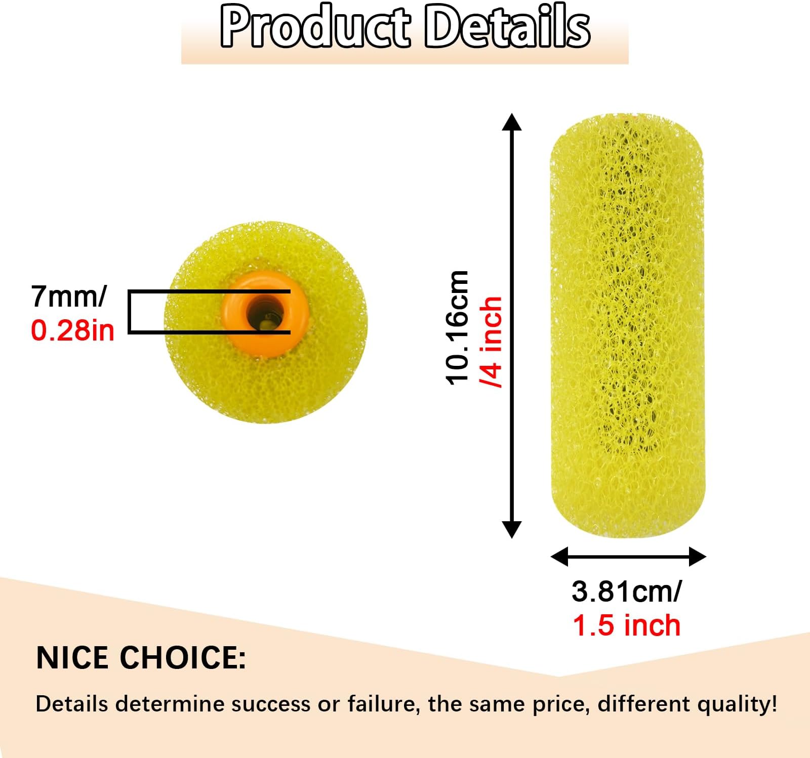 8 Pcs Textured Paint Roller Covers, 4 inch Medium Textured Foam Drywall Texture Paint Rollers, House Paint Roller Covers for Art Painting Walls Ceilings