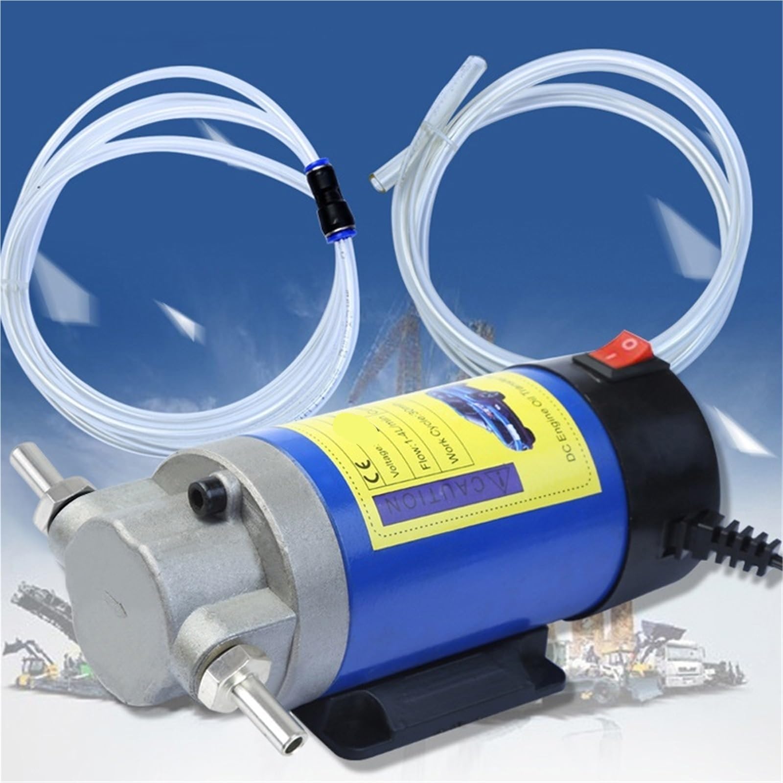 Pompa dell'olio Pompa di trasferimento olio portatile Estrattore Aspirazione fluido Cambio elettrico Pompa carburante Strumento sifone per auto imbarcazioni a motore Extractor Aspirazione Della(12V)