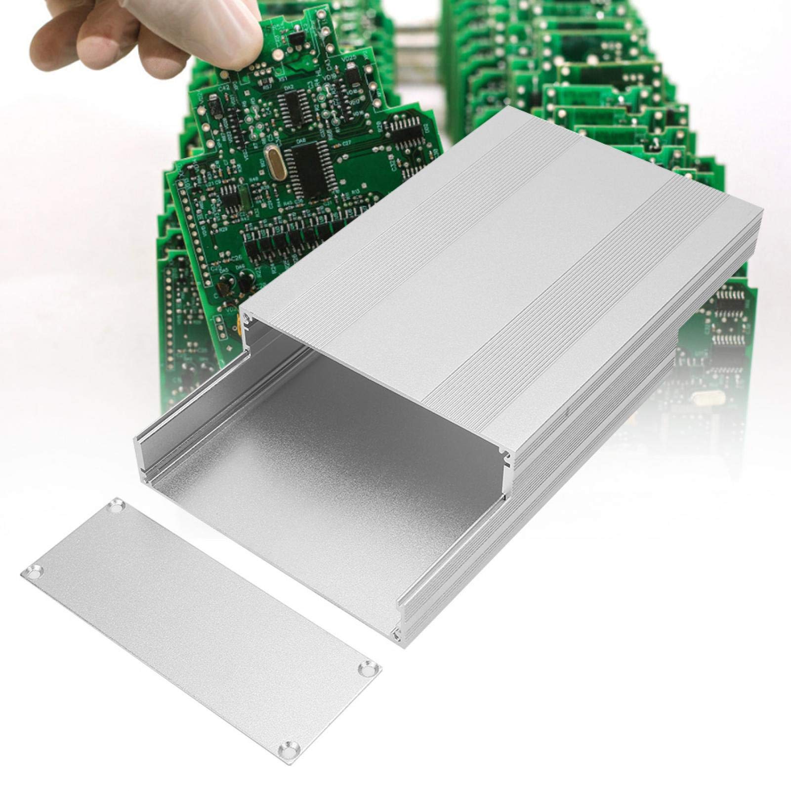 Boîte de Jonction, 54 * 145 * 200mm Boitier Electronique, Boîtier aluminium, Boîtier de refroidissement d'instruments, Boîtier de projet pour les équipements électriques intérieure et extérieure