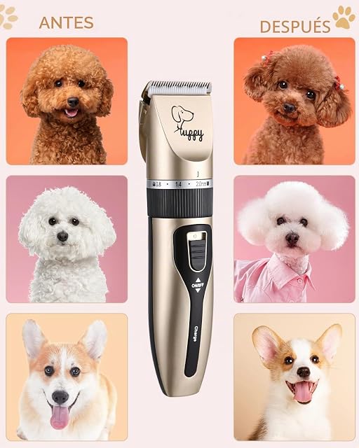 Foto 4 de 8 de FAOKZE Cortapelos para Perros, Cortapelo Eléctrico Profesional para Mascotas, Cuchillo Fijo de Titanio