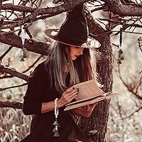 Vista 39 de OLYCRAFT 3 Pcs Witch Bells & Keychain Hangers - Moon Key Wiccan Bells Decor with Wood Beads Wind Chimes for Home Decor - 11.8 Inch