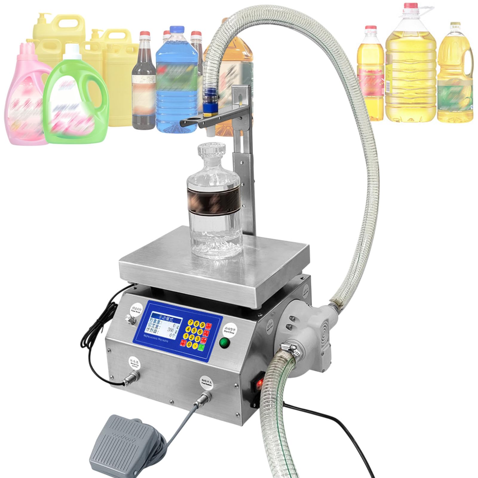 Liquid Filling Machine 50g-30kg Digital Bottle Filler For Dish Soap