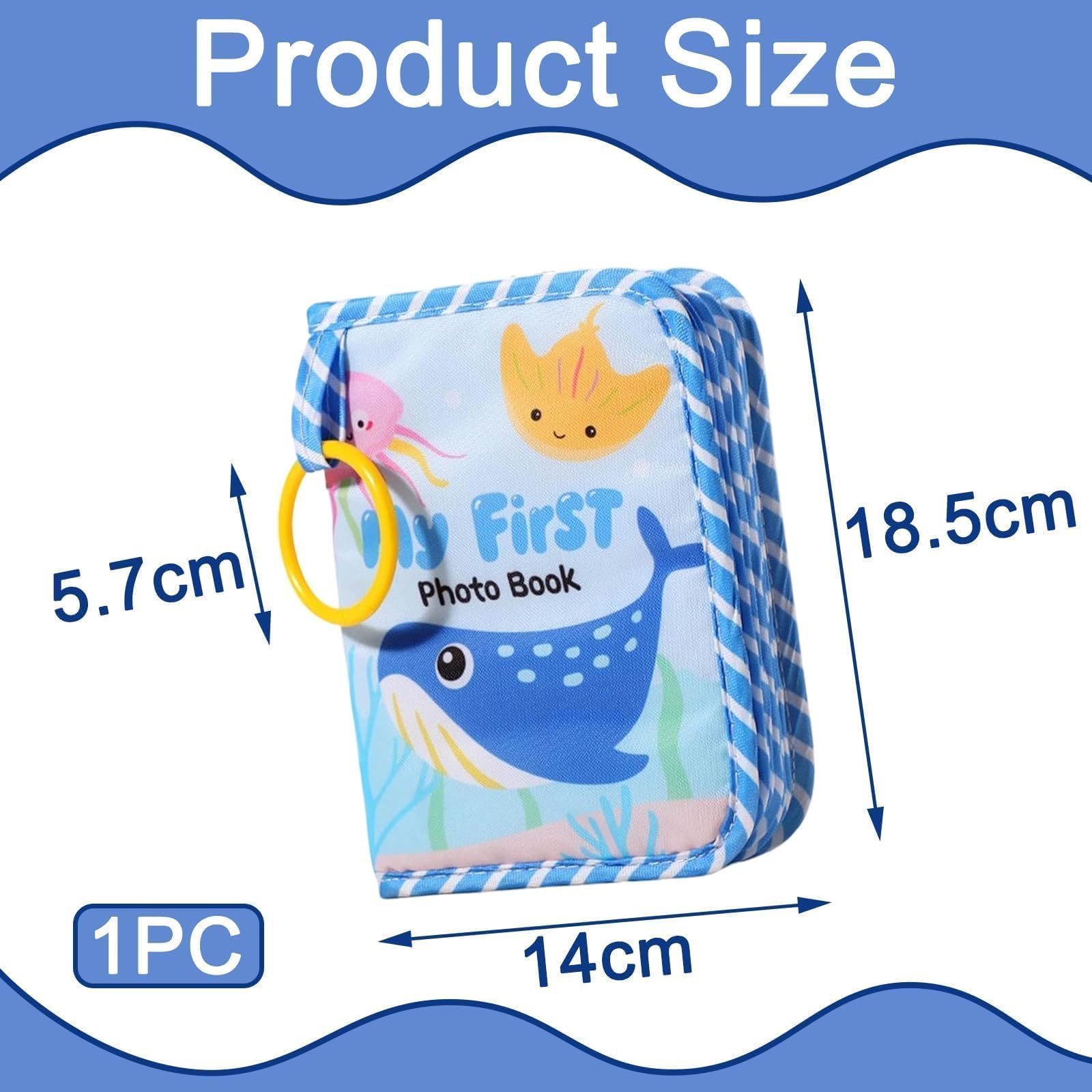 My First Photo Book Album, Photo Albums with Mirror Photos Album Soft Book, Cute Blue Albums Suitable as a Memory Gift for Birthdays - Image 2