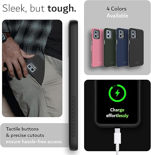 Miniatura 6 de TUDIA MergeGrip - Funda protectora diseñada para Motorola Moto G 5G 2023 XT-2313  prueba de caídas de grado militar a prueba de golpes, delgada, de