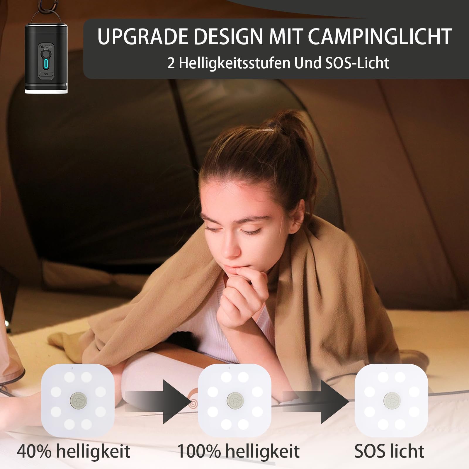 Elektrische Luftpumpe für Luftmatratze Klein Tragbare Elektrische Luftpumpe mit 6 Düsen 4000Pa 1200 mAh für Matratze Vakuumbeutel Paddeln Pool Schwimmer
