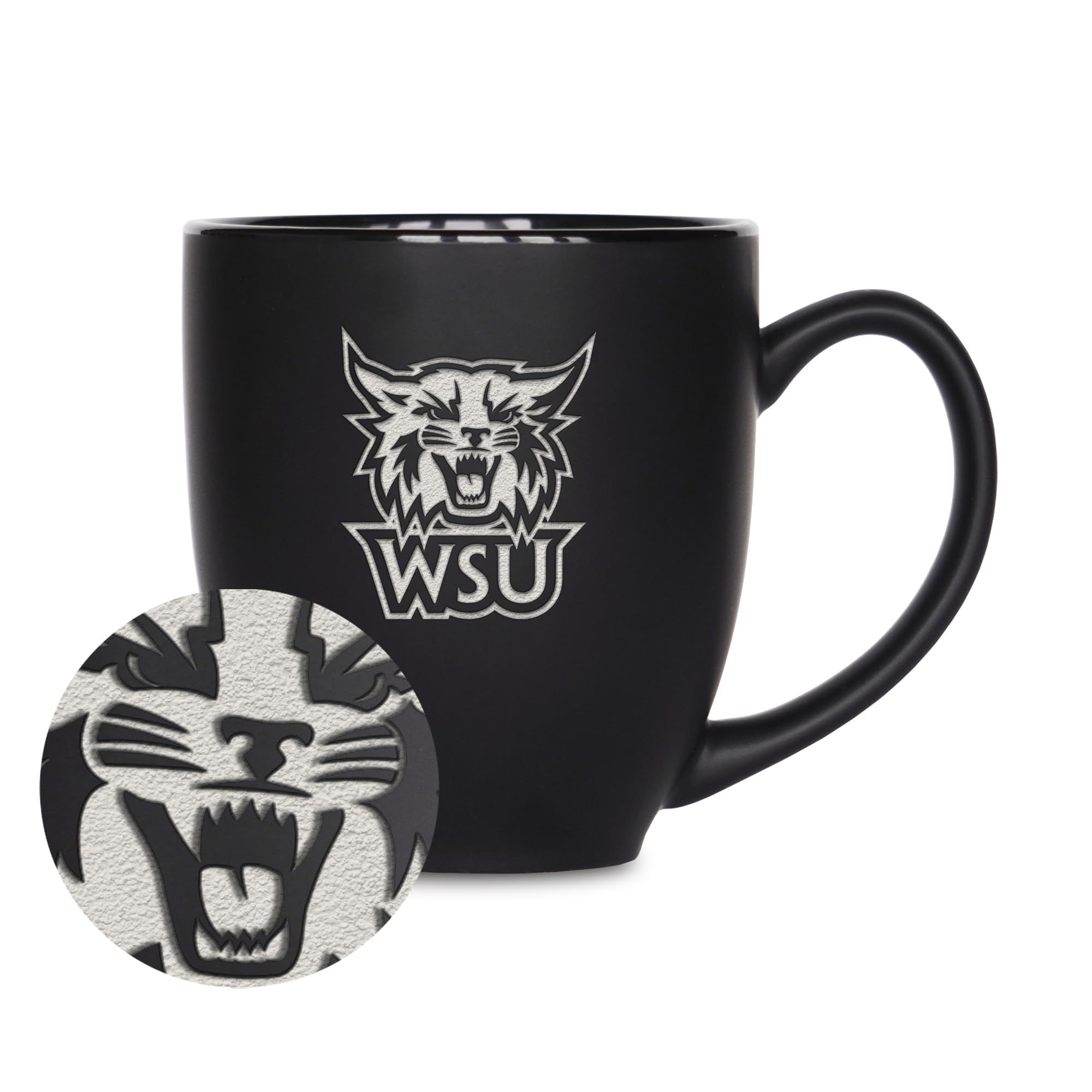 Mug Weber State Wildcats en céramique noire mate 445 ml Rico Industries