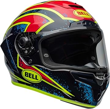 Bell Race Star Flex DLX Helmet Xenon Gloss Blue/Retina - Small