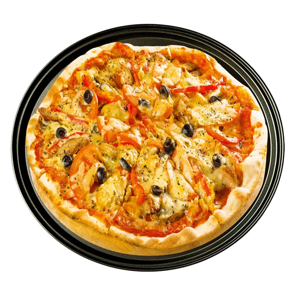Tacka do pizzy, patelnia do pizzy, 26/28/32cm Stal węglowa Nieprzywierające kamienie do pizzy Patelnia do pizzy Taca do pieczenia pizzy Taca siatkowa Taca talerzowa Naczynia do pieczenia Narzędzia do