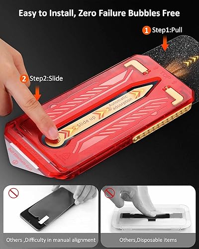 Miniatura 3 de Protector de pantalla de privacidad para iPhone 15 Pro Max, 2 unidades, eliminación automática de polvo, instalación de alineación automática,