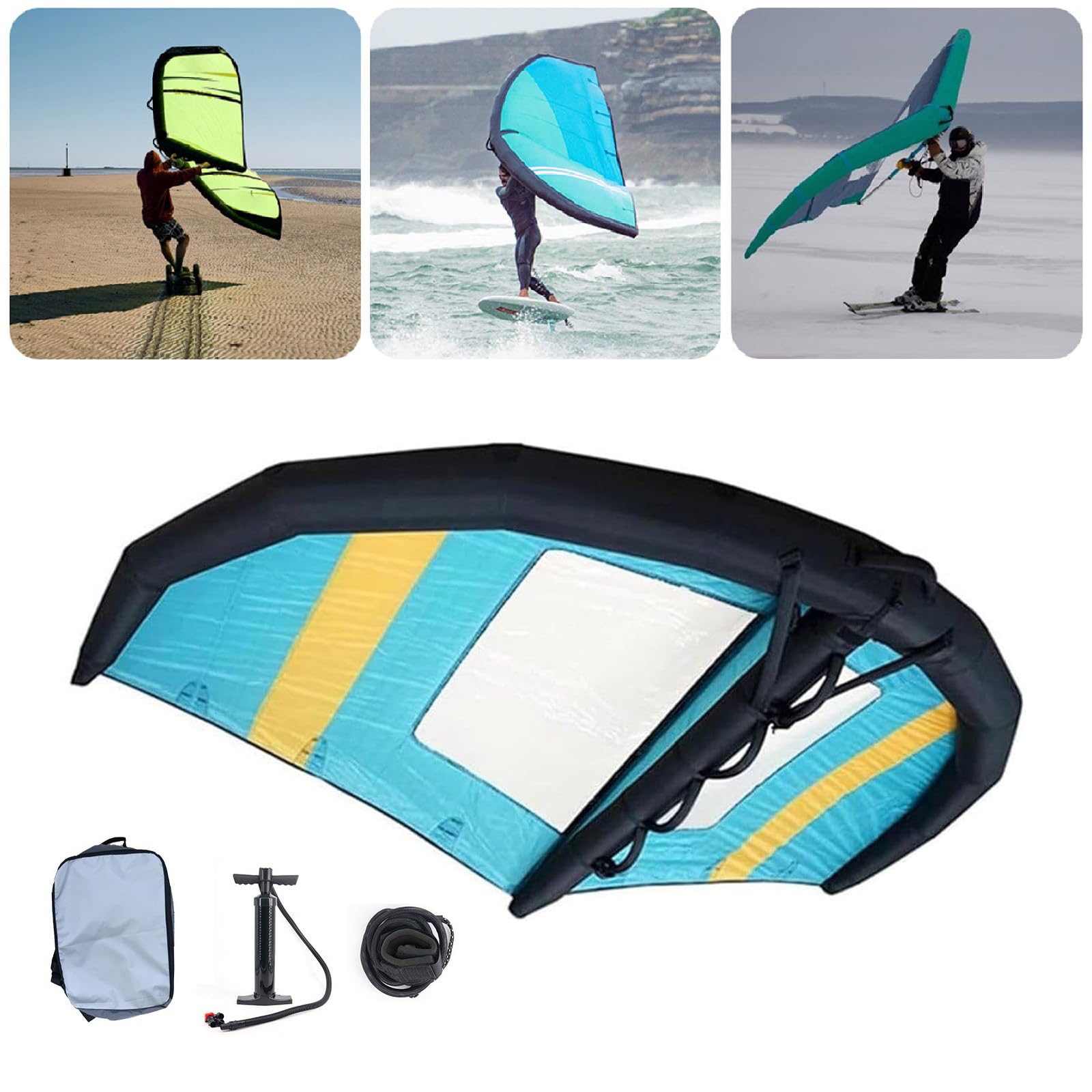 Wind Wingfoil Y Tabla Hydrofoil con Tabla Hydrofoil Inflable, Wind Wing Foil Y Hydrofoil Inflable Windfoil Hydrofoil para Deportes Acuáticos Al Aire Libre,D