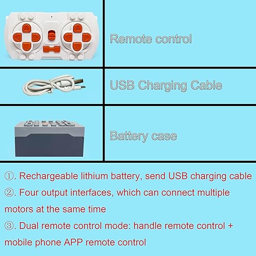 Miniatura 4 de Juego de motores de potencia para Lego 42143 Technic Ferrari Daytona SP3, APP 4 modos de control, accesorios mejorados con 3 motores y control