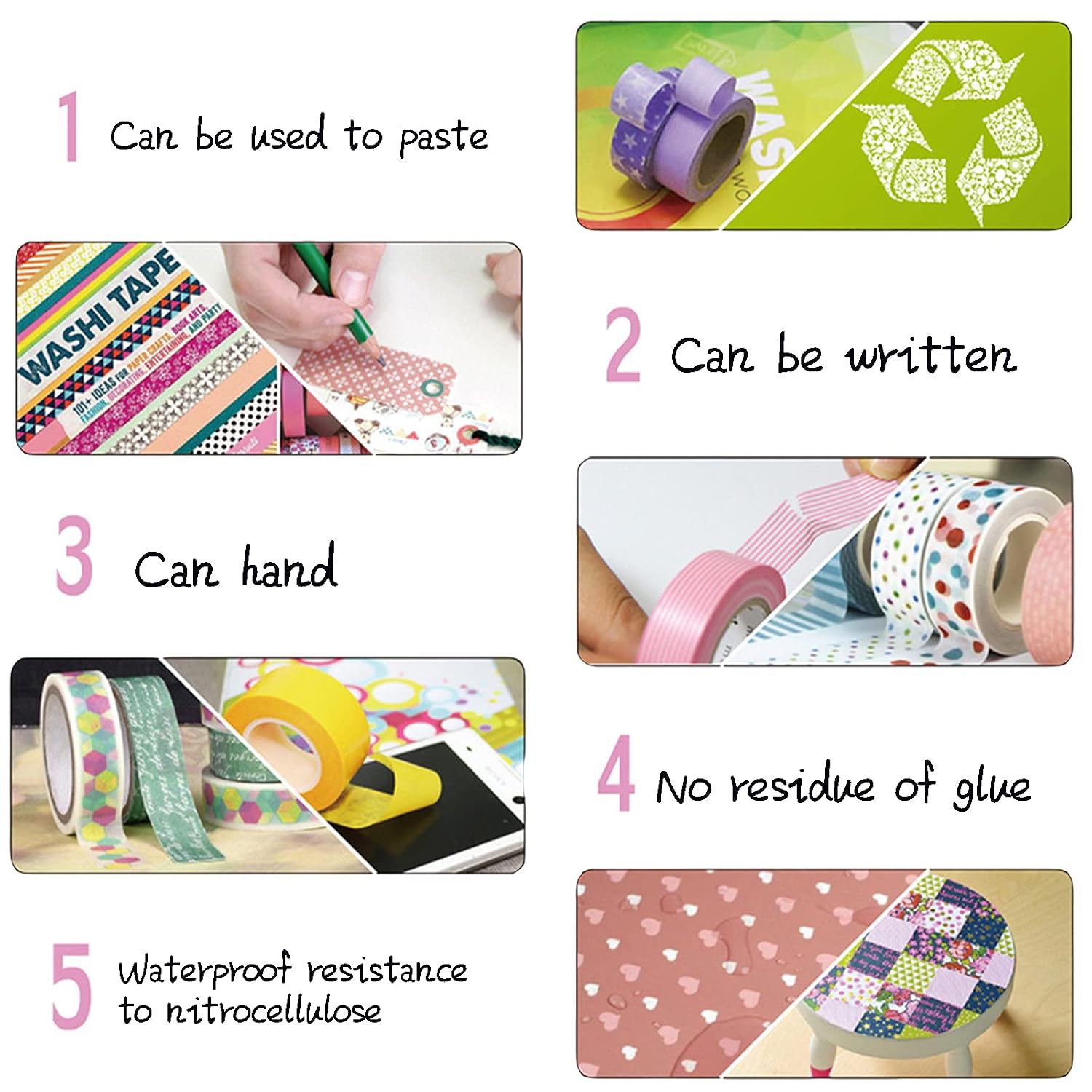 CIAIJE Wave Foil Dots Washi Tape, 5/8" x 393 Inches (15mm x 10M) Craft Decorative Tape