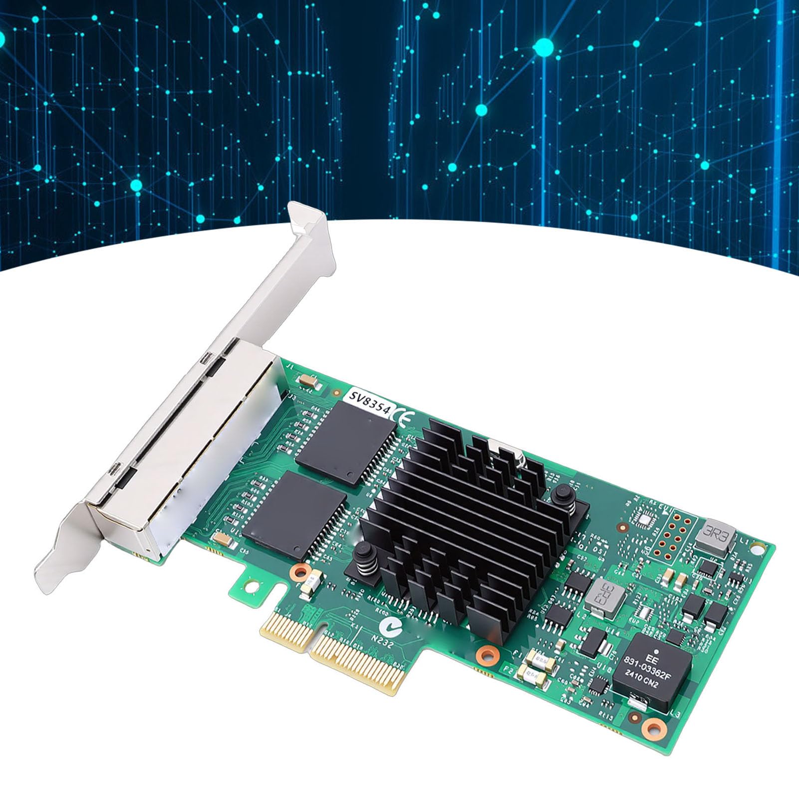 Naroote Scheda di Rete Gigabit PCI Express da 1000 Mbps, Adattatore Ethernet Controller 350AM4, Adattatore Server con Porta RJ45, Ideale per Server e Desktop