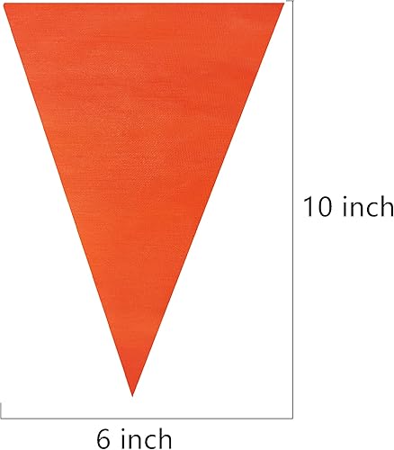 Miniatura 4 de Banderines naranjas de 520 pies, banderas de poliéster para gran inauguración de fiestas, decoraciones de Navidad, decoraciones al aire libre, 300