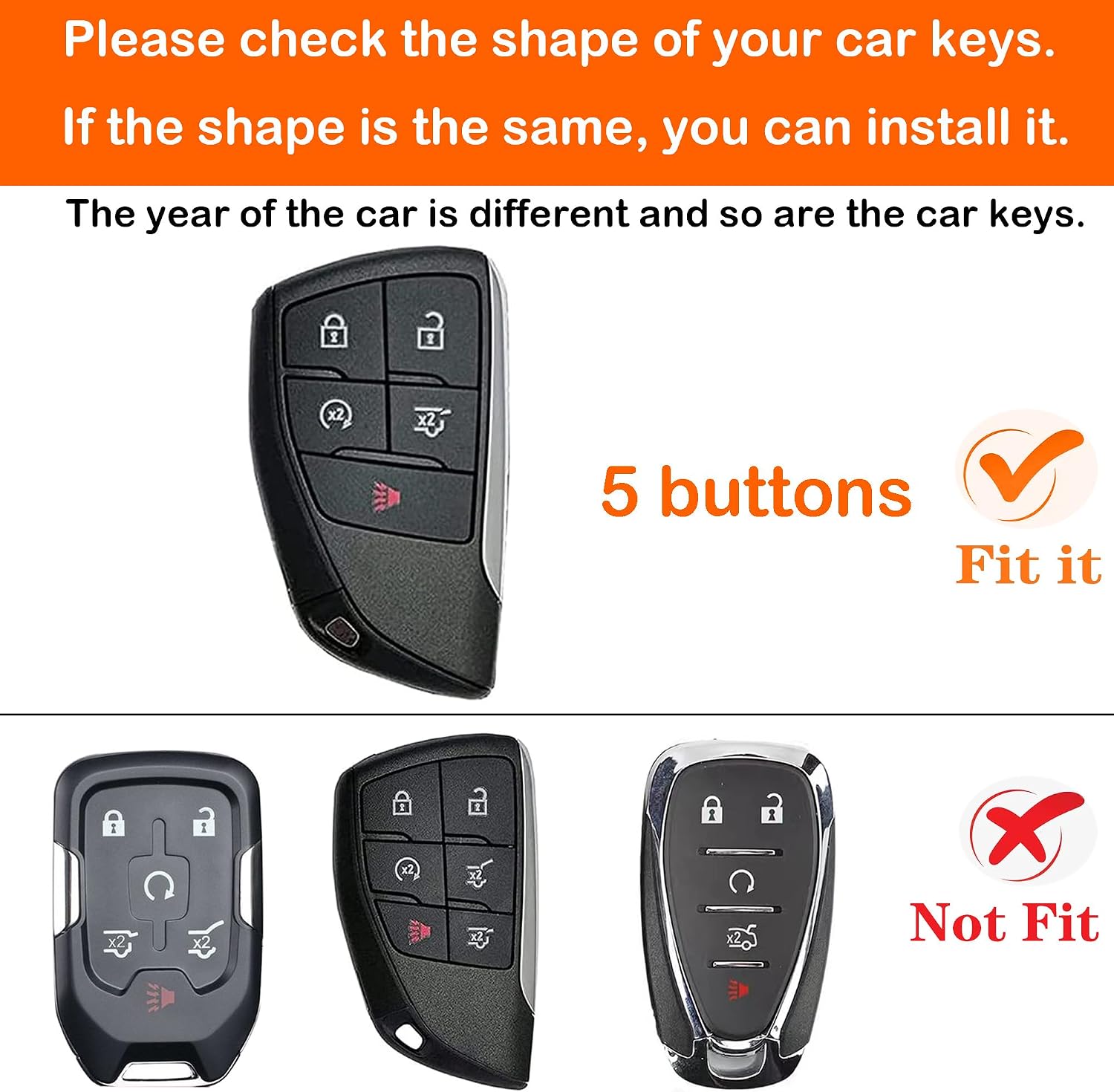for Chevrolet Key fob Cover TPU Protective Key case,Compatible with 2023 2024 2025 GMC Silverado 1500 Sierra,2500HD 3500HD, Silicone ect Remote Smart Key (Pink)