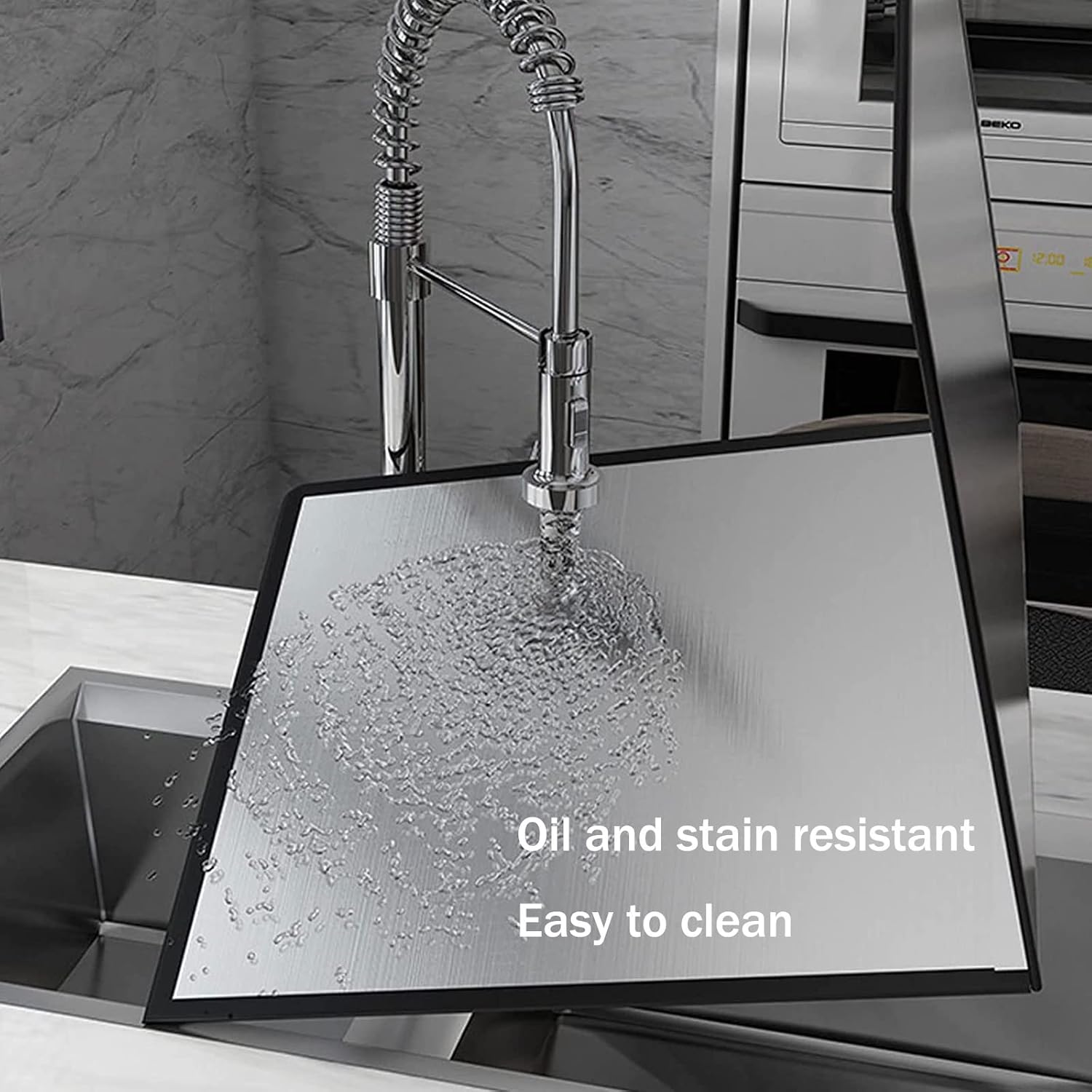 Nonstick Stainless Steel Grease Splatter Guard - Foldable Stove Splash Shield, 40x40cm Frying/Cooking Protection, Black Kitchen Essential for Mess-Free Cooking