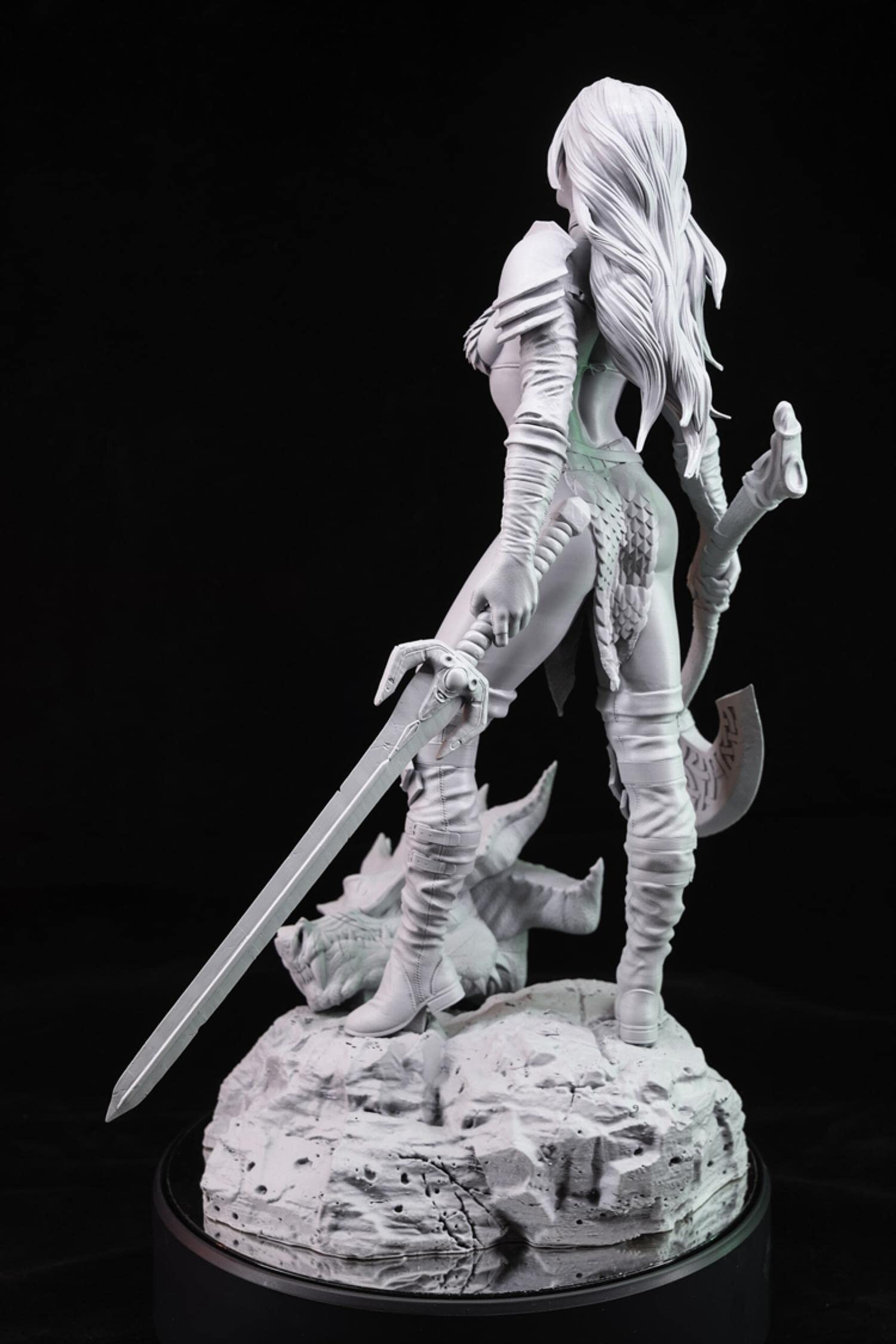 ZHANGJING 1/24 75mm 1/18 100mm Resin Model Kits Beauty Girl Warrior Unassembled Unpainted RA-116