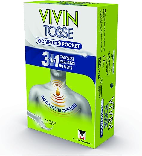 Vivin Tosse Complete Pocket 14 bustine. Sciroppo per mal di gola, tosse...