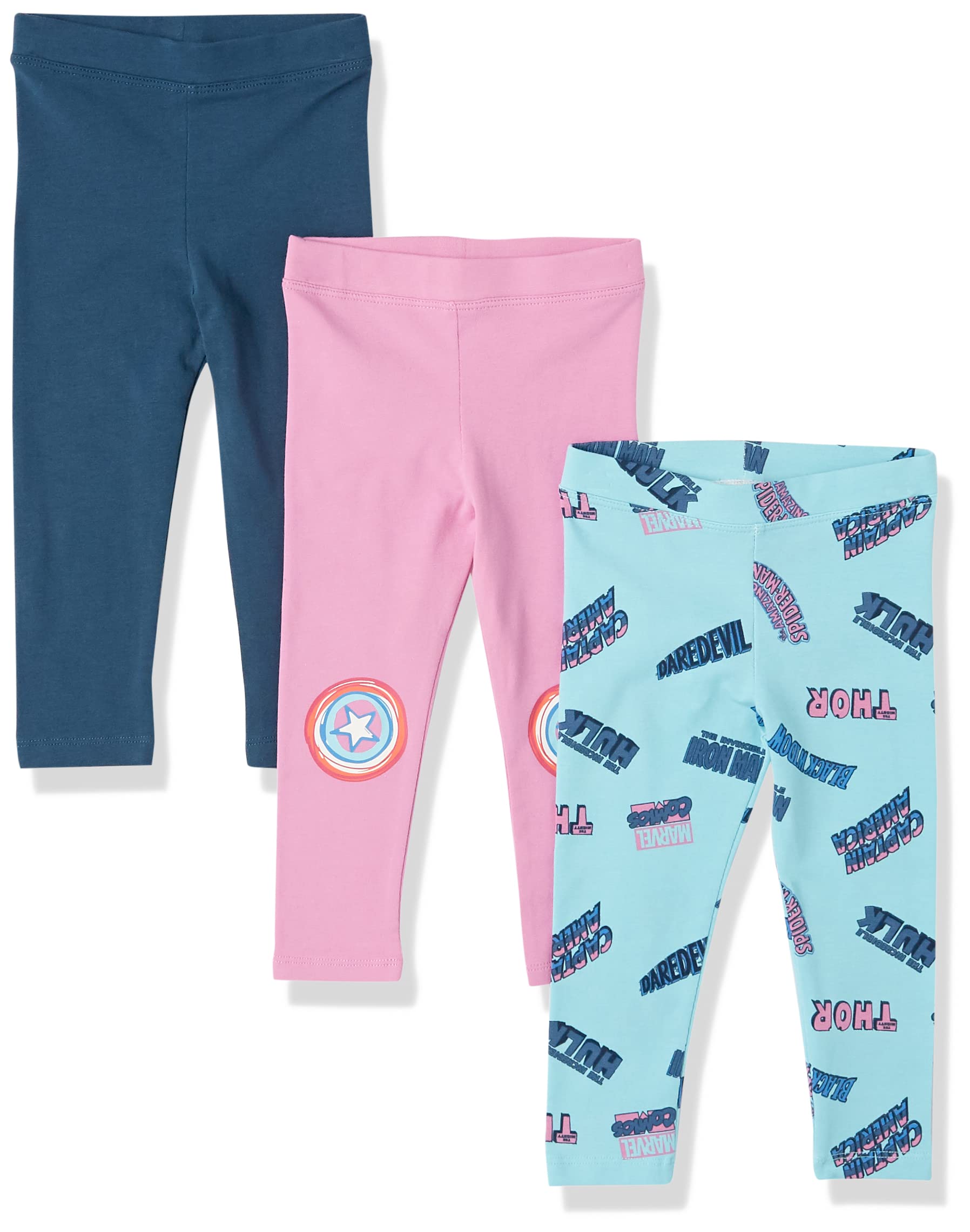 Amazon Essentials Disney | Marvel | Star Wars | Frozen | Princess Girls and Toddlers' Leggings, Multipacks — view 10